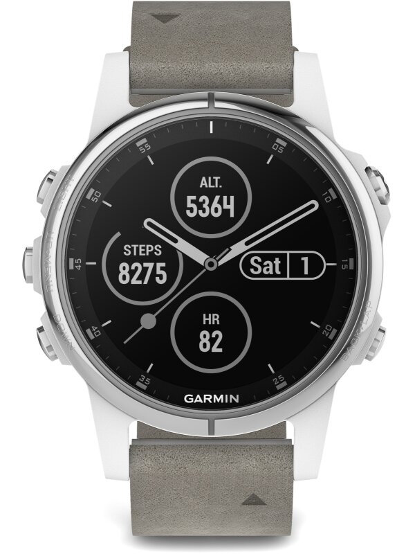 Garmin fenix 5S Plus Saphir weiß/Velour