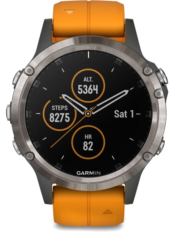 Garmin fenix 5 Plus Saphir Titan/Orange