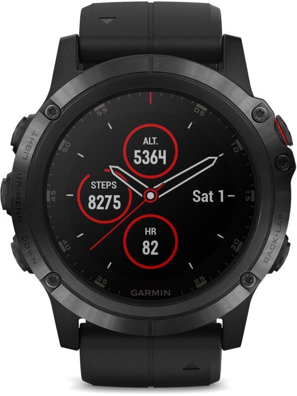 Garmin FENIX 5X PLUS SAPHIR schw/schw