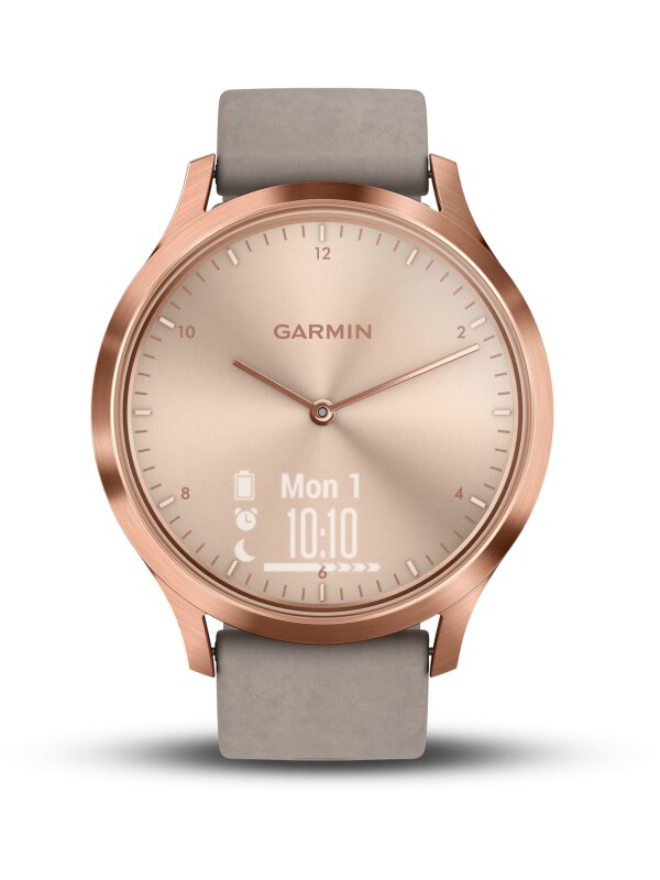 Garmin vivomove HR Premium Rosé/Grau Leder