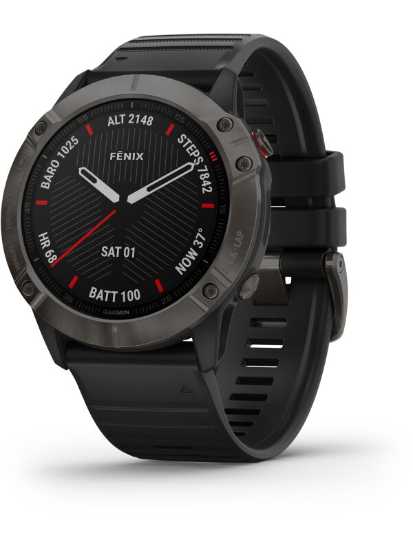 Garmin fenix 6X SAPPHIRE Schwarz/Schiefergrau DLC