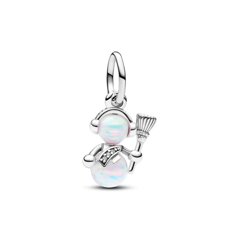 PANDORA schillernder Schneemann Charm-Anhänger 792981C01