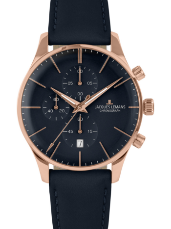 Jacques Lemans Herrenchronograph London Schwarz 1-2163F