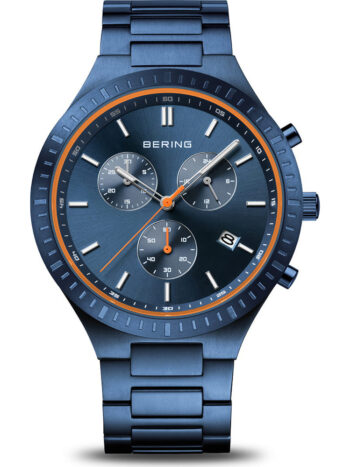 Bering Herren Chronograph Titanium blau 11743-797