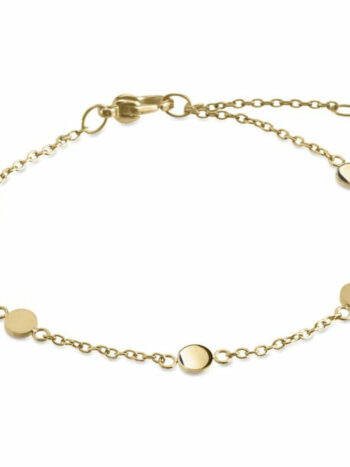 Boccia Titan Damen Plättchen-Armband 22cm Gelbgold 03049-02