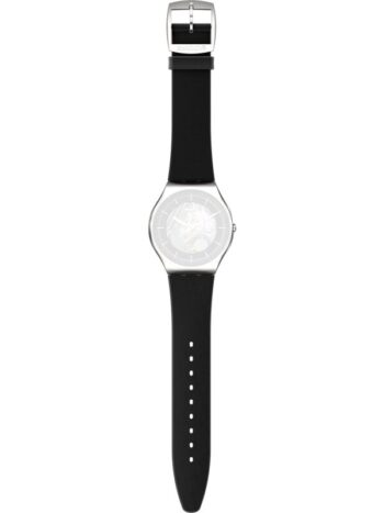 Ersatzband f. Swatch ASS07S115 - BLACK SKELETON/ LEATHER STRAP