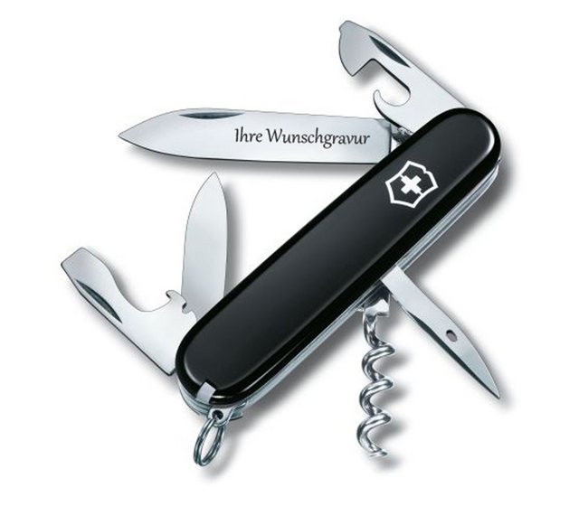 Victorinox Taschenmesser Spartan schwarz, mit persönlicher Namensgravur