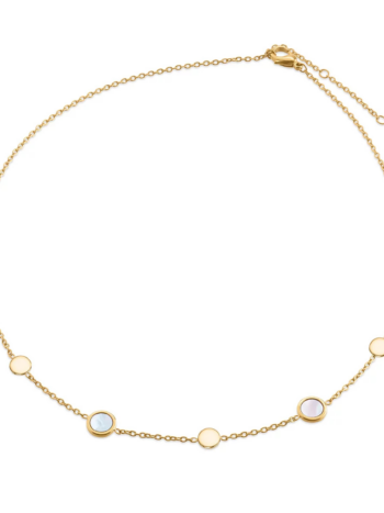 Boccia Damenkette Collier mit Perlmutt Charms 47cm Gelbgold 08056-02