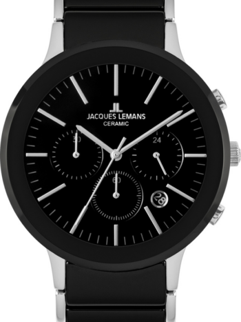 Jacques Lemans Herrenchronograph Keramik Dublin Schwarz 1-1854A