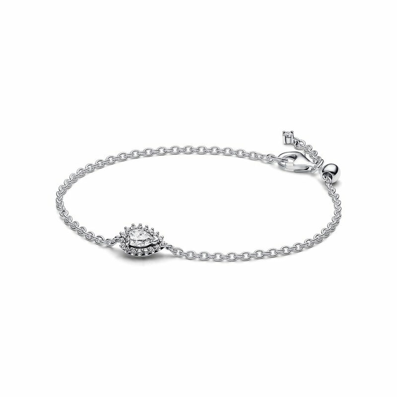 Pandora Damenarmband Timeless mit Zirkonia Charm 20cm Silber 593001C01-20