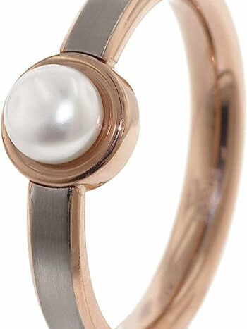 Boccia Titanium Damen Ring Perle Größe 54 Bicolor 0137-0258