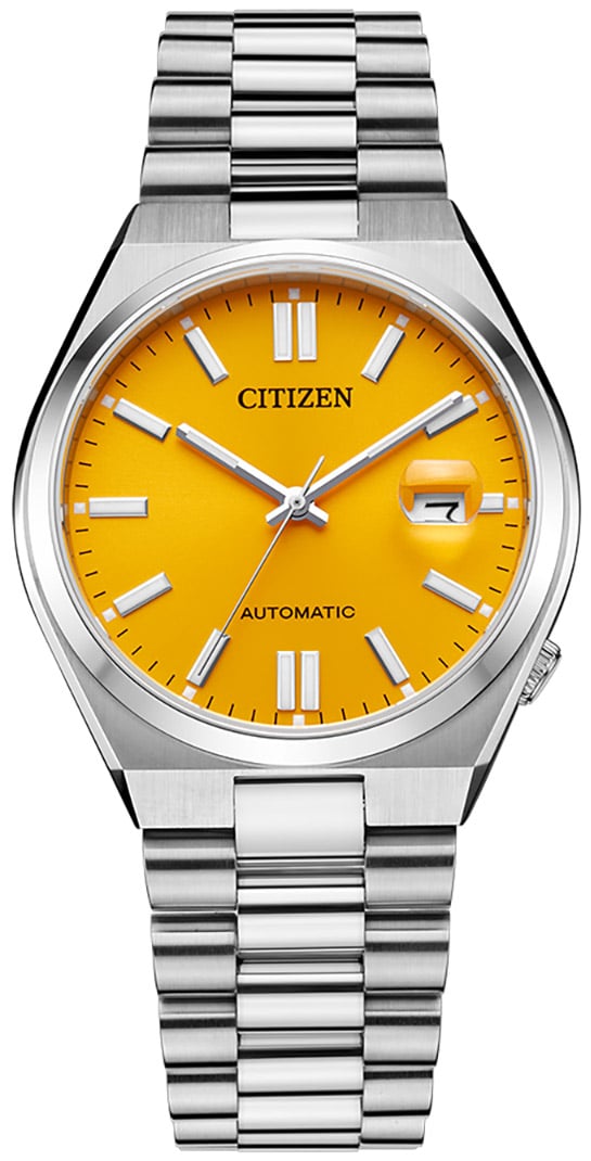 Citizen NJ0150-81Z Herren-Automatikuhr Stahl/Gelb