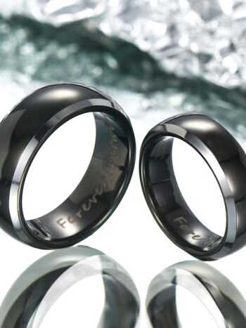 【Paar】Schlichter Wolfram Ring - Denker