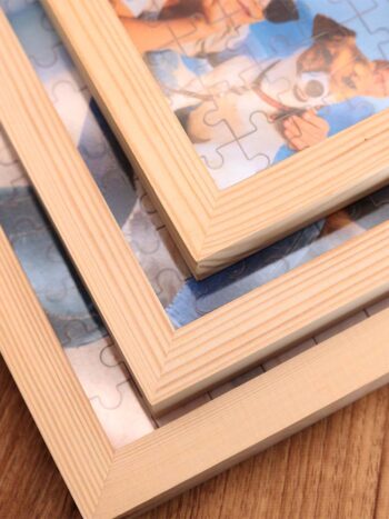 Personalisierte Foto Bilderrahmen für Puzzle aus Holz