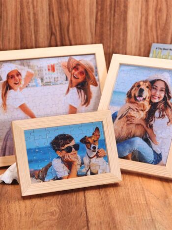 Personalisierte Foto Bilderrahmen für Puzzle aus Holz