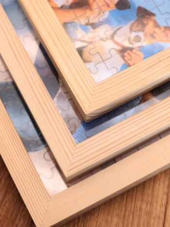 Personalisierte Foto Puzzle Bilderrahmen aus Holz