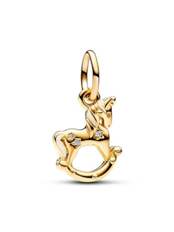 Pandora Charm-Anhänger Schaukeleinhorn Goldfarben 762978C01