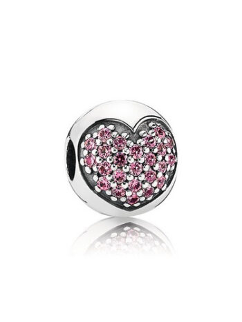 Pandora Damen-Charm 925 Sterling Silber Zirkonia rosa 791053CZS