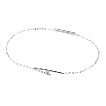 Ernstes Design Damen Armband mit Diamant 17cm Silber A592-17