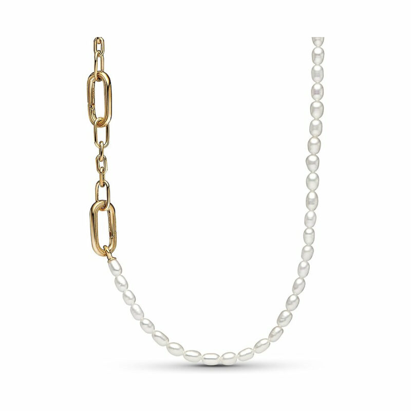 Pandora Damenkette Gliederkette mit Perlen 45cm Gelbgold 362302C01-45