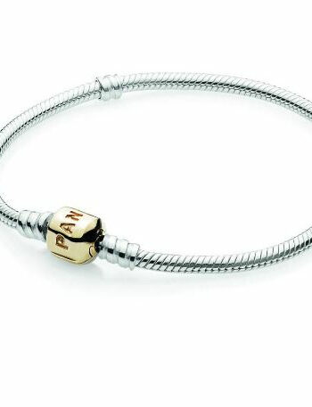 Pandora Moments Damen-Armband mit Gold-Verschluss Silber 590702HG