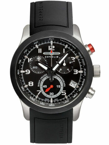 Zeppelin Herren Chronograph Quarz Uhr mit Kautschuk Armband 72922