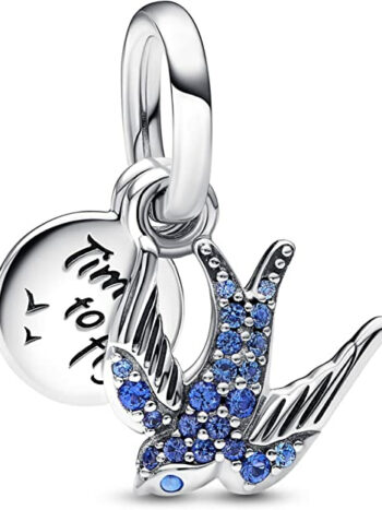 Pandora Moments Damen Charm Anhänger Vogel Zirkonia Silber 792570C01