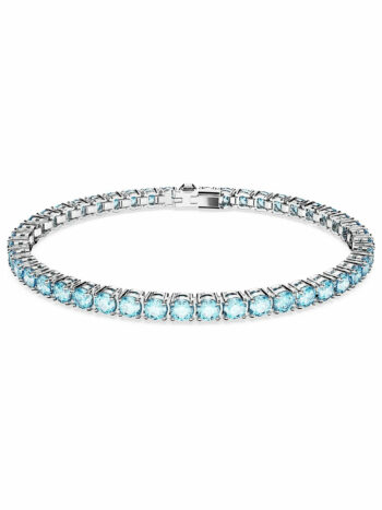 Swarovski Damen blaues Matrix Armband Größe M Silber 5648928