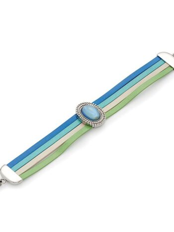 Leonardo Damen Armband Amabile Edelstahl grün-blau 015451