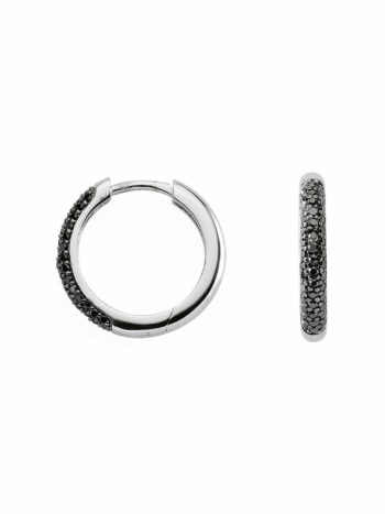 Damen Silber Schmuck 925 Silber Ohrringe  Creolen mit Zirkonia Ø 18