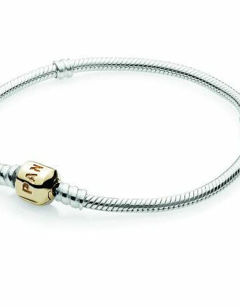 Pandora Moments Damen-Armband mit Gold-Verschluss Silber 590702HG