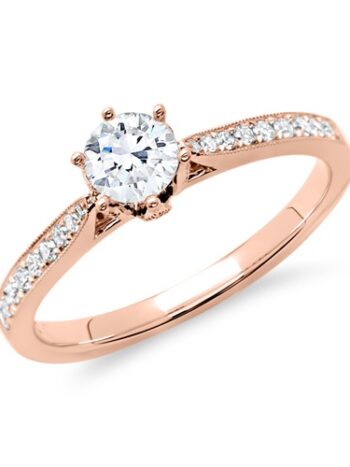 Ring 585er Roségold für Diamanten