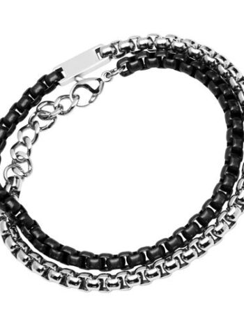 Armband Edelstahl IP-Black gravierbar