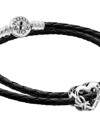 Pandora 51520 Set Leder-Armband für Damen mit Charm Love You Mum