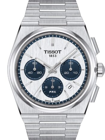 Tissot T137.427.11.011.01 Herrenuhr Automatik PRX Chronograph Silber/Blau