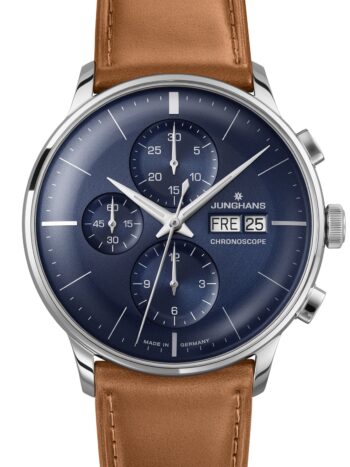 Junghans 27/4526.02 Meister Chronoscope Herrenuhr Automatik Cognacfarben