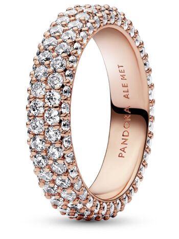 Pandora 182629C01 Ring für Damen Zeitloses Pavé Roségoldfarben