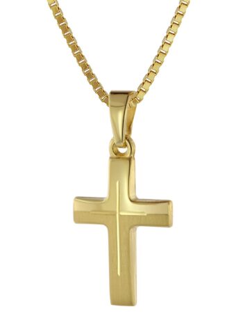 trendor 39522 Halskette mit Kreuz für Kinder Gold 333/8 Karat