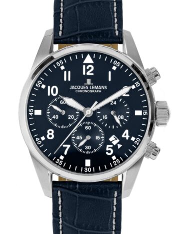 Jacques Lemans 42-2B Herrenuhr Chronograph Barcelona Blau