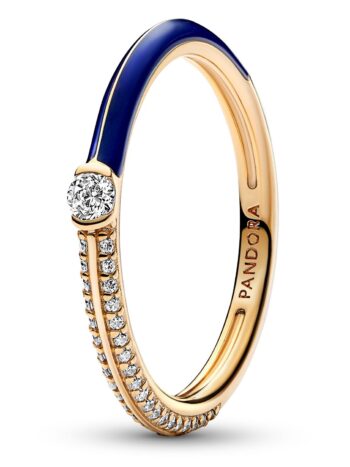 Pandora 162528C01 Damenring Pavé & Blau Goldfarben