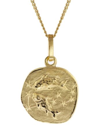 trendor 15022-03 Kinder-Halskette mit Sternzeichen Fische 333/8K Gold