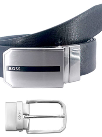 BOSS 50503349-004 Herrengürtel Leder Schwarz Ginn