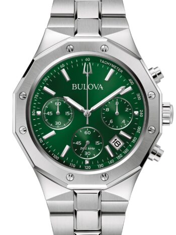 Bulova 96B409 Herren-Chronograph MISC Classic Stahl/Grün