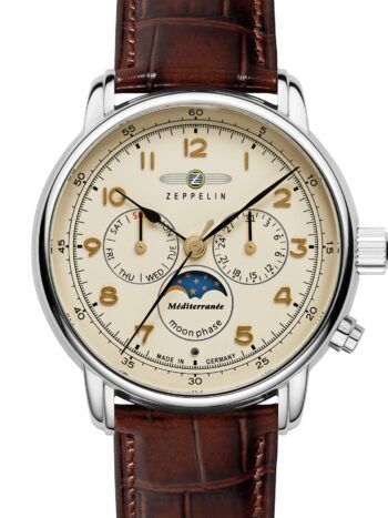 Zeppelin 9636-5 Herrenuhr 100 Jahre Mediterranée Mondphase