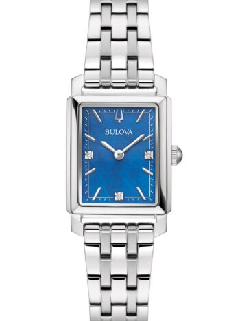 Bulova 96P245 Damenuhr Sutton Blau mit kleinen Diamanten