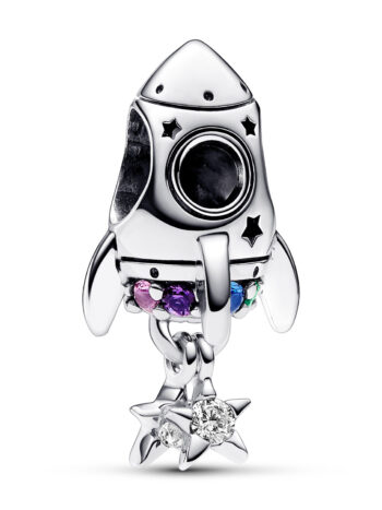 Pandora 792831C01 Silber Charm Weltraum Liebes-Rakete