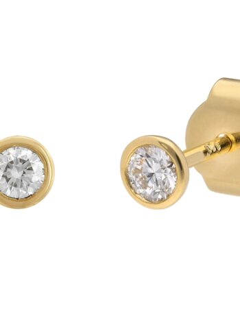 trendor 15879 Damen-Ohrringe Gold 750/18K Diamant-Ohrstecker 0