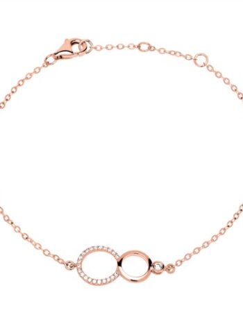 750er Roségold Armband Kreise Diamanten