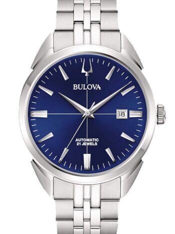 Bulova 96B425 Herrenuhr Automatik Sutton Stahl/Blau