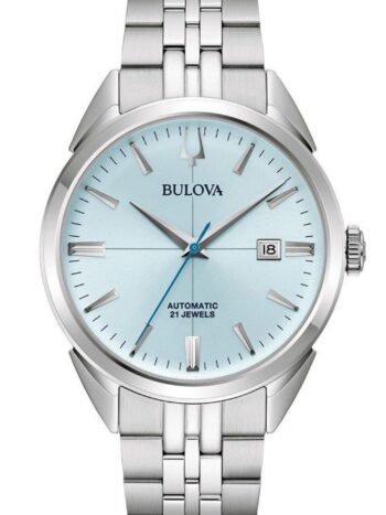 Bulova 96B423 Herren-Automatikuhr Sutton Stahl/Hellblau